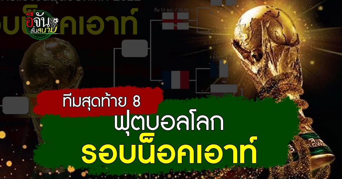 เช็กเลย 8 ทีมสุดท้าย ที่ผ่านเข้ารอบฟุตบอลโลก 2022