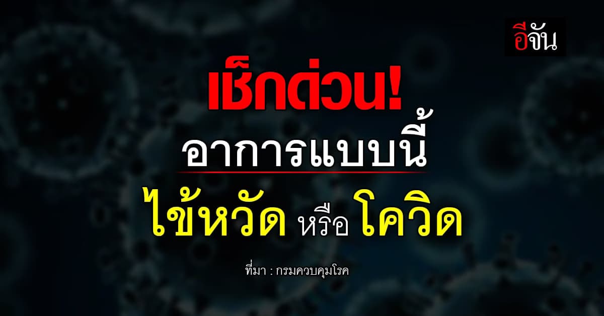 เช็กด่วน! อาการแบบนี้ ไข้หวัด หรือ โควิด