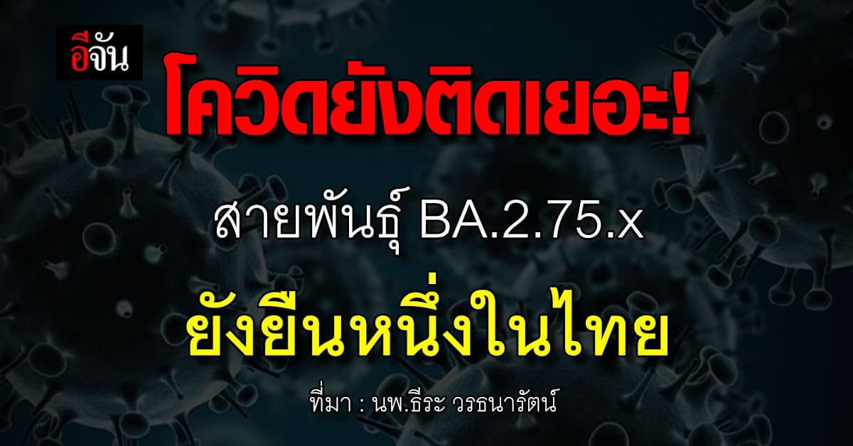 โควิดยังติดเยอะ! WHOเผยโอมิครอนครองโลก 99.5% แตกหน่อกว่า 540 สายพันธุ์