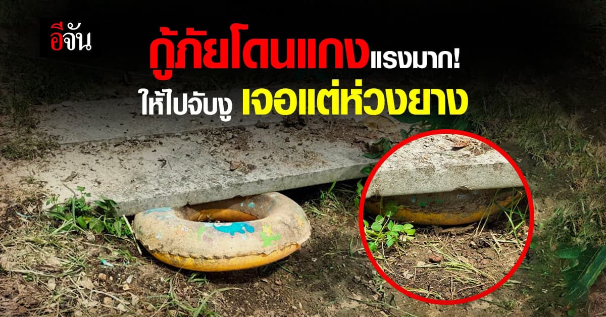 กู้ภัยโดนแกง ให้ไปจับงู แต่พอไปถึงเป็นห่วงยางไม่ใช่งู