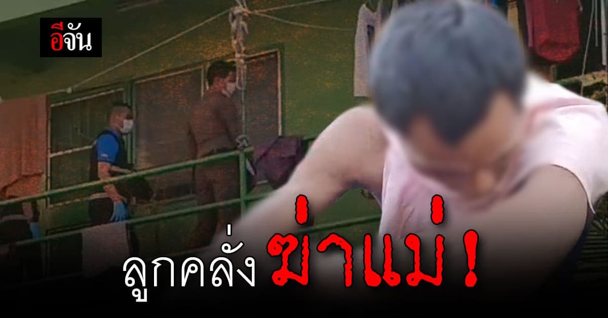 ลูกป่วยจิต คลั่ง มาตุฆาต ฆ่าแม่ในห้องพัก