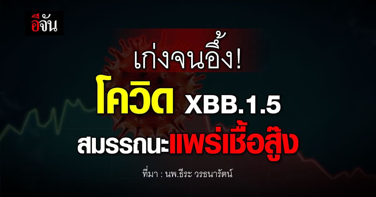 วิจัยญี่ปุ่น ยัน โควิดสายพันธุ์ XBB.1.5 ติดเชื้อง่าย-แพร่เร็ว