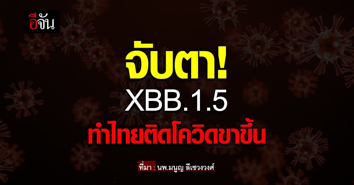 จับตา! สายพันธุ์ XBB.1.5 ทำไทยติดโควิดขาขึ้น