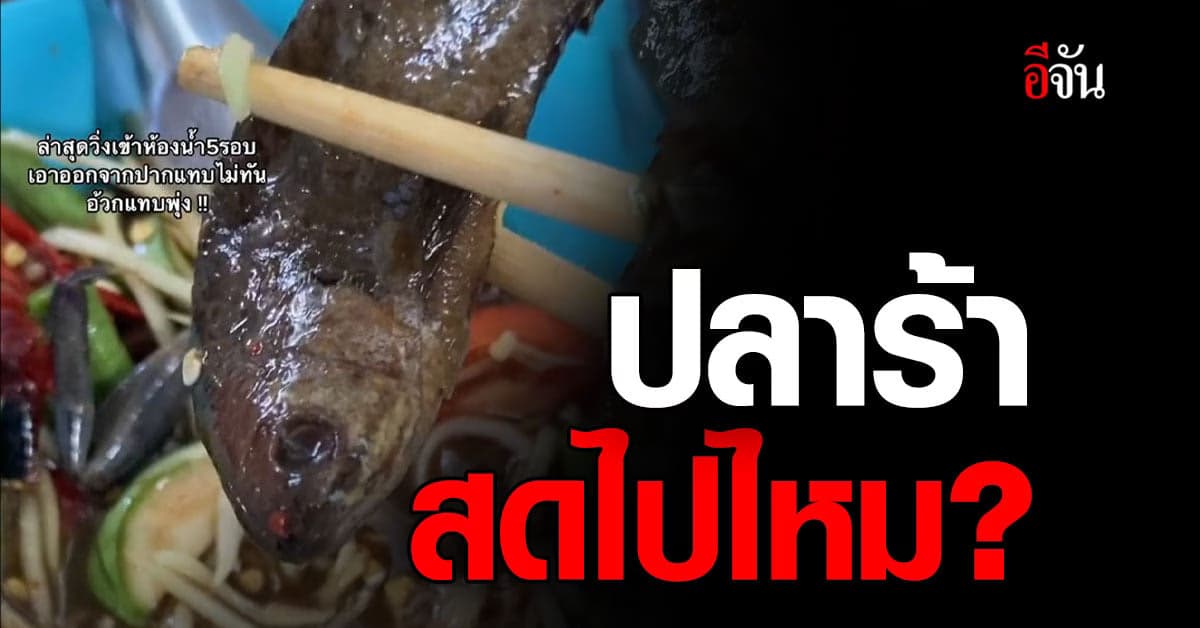 สาวอ้วกพุ่ง ท้องเสีย 5 รอบ หลังกินปลาร้าใส่ต้อนเหมือนยังไม่หมัก