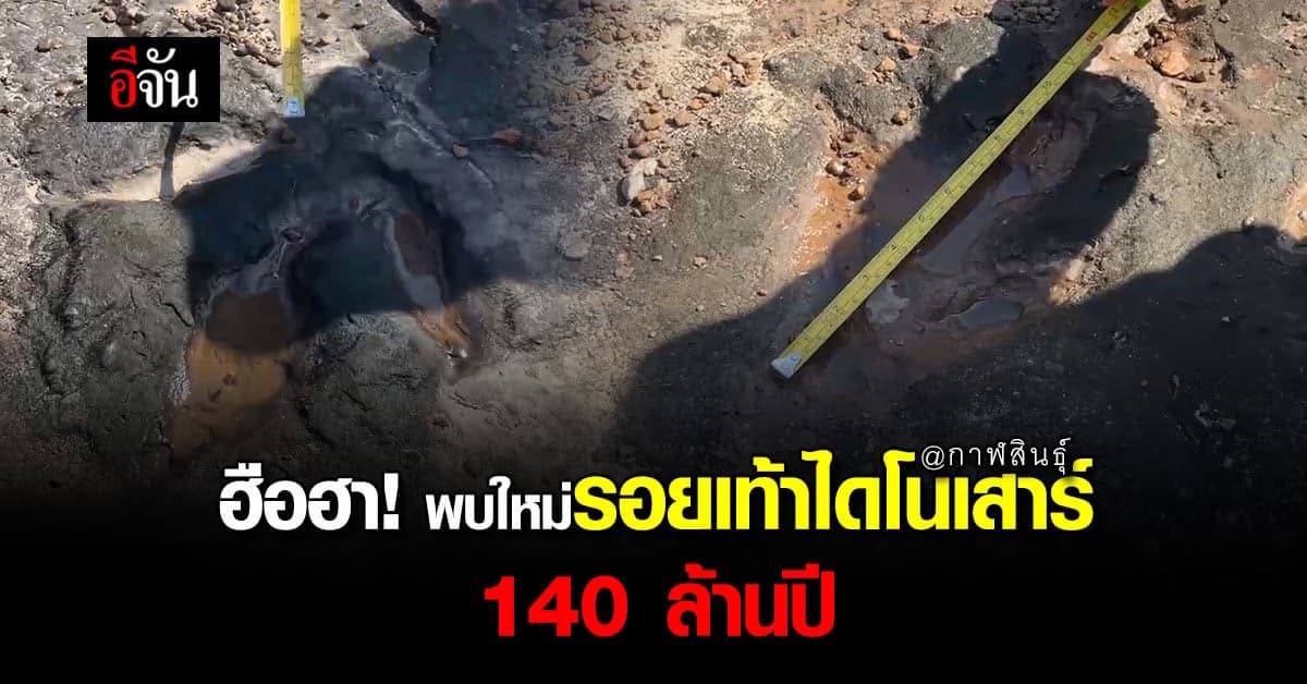 กาฬสินธุ์ พบรอยเท้าไดโนเสาร์กินเนื้อแห่งใหม่ ในไทย อายุราว 140 ล้านปี