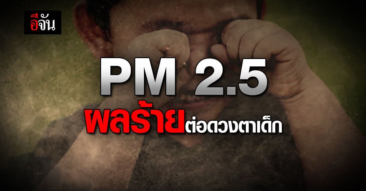 กรมการแพทย์ ชี้ฝุ่น PM 2.5 อันตรายต่อดวงตาของเด็ก อาจส่งผลรุนแรง