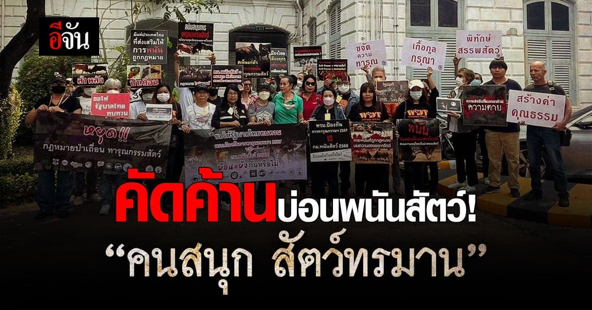 องค์กรภาคีช่วยเหลือสัตว์ทั่วประเทศไทย ร่วมค้านคำสั่งเปิดบ่อนพนันสัตว์