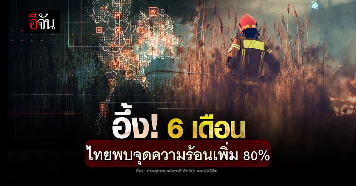 อึ้ง! 6 เดือนไทยพบจุดความร้อนเพิ่ม 80%