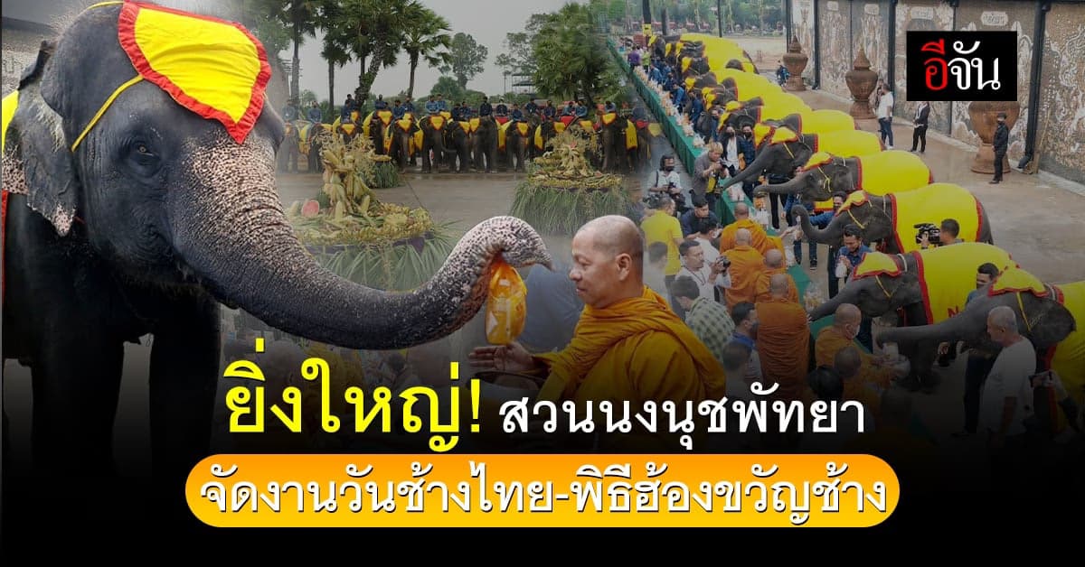 ยิ่งใหญ่! สวนนงนุชพัทยา จัดงานวันช้างไทย-พิธีฮ้องขวัญช้าง