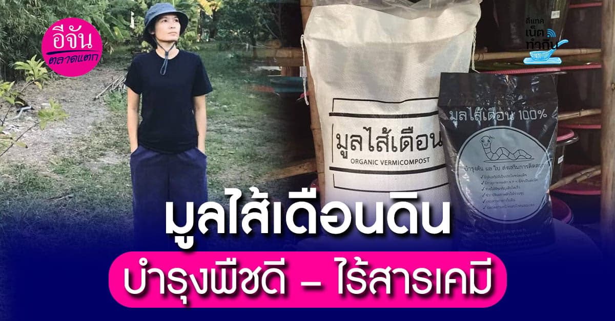 คนรักต้นไม้ห้ามพลาด! มูลไส้เดือนดิน เกษตรอินทรีย์ 100%