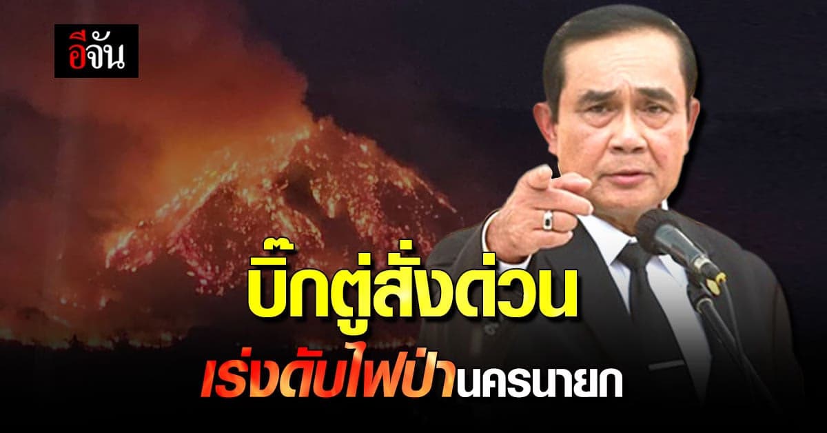 นายกฯ สั่งเร่งดับ ไฟป่า นครนายก และ ภาคเหนือ พร้อมขอประชาชน หยุดจุดไฟ