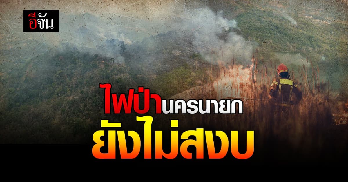 ไฟป่าไหม้เขานครนายก ยังต้องเฝ้าระวังอย่างต่อเนื่อง