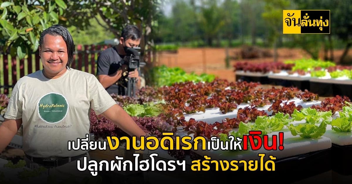ปลูกผักไฮโดรโปนิกส์กลางแจ้ง สร้างเงินดีหลักหมื่น!