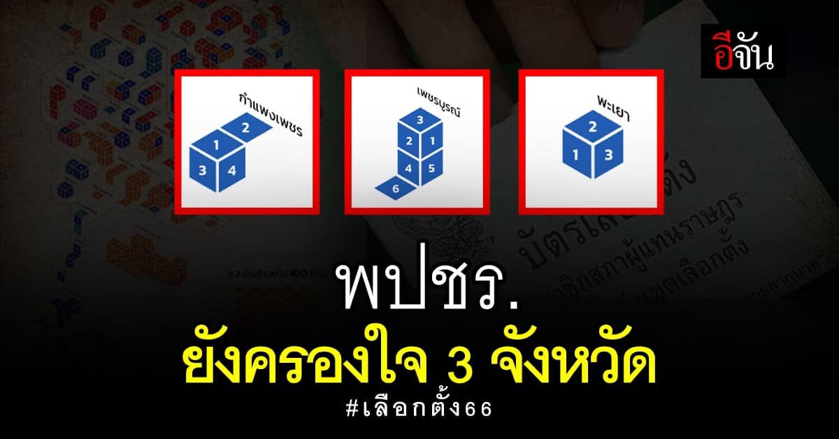 พลังประชารัฐ ครองใจ 3 จังหวัด กวาดคะแนน พะเยา เพชรบูรณ์ กำแพงเพชร