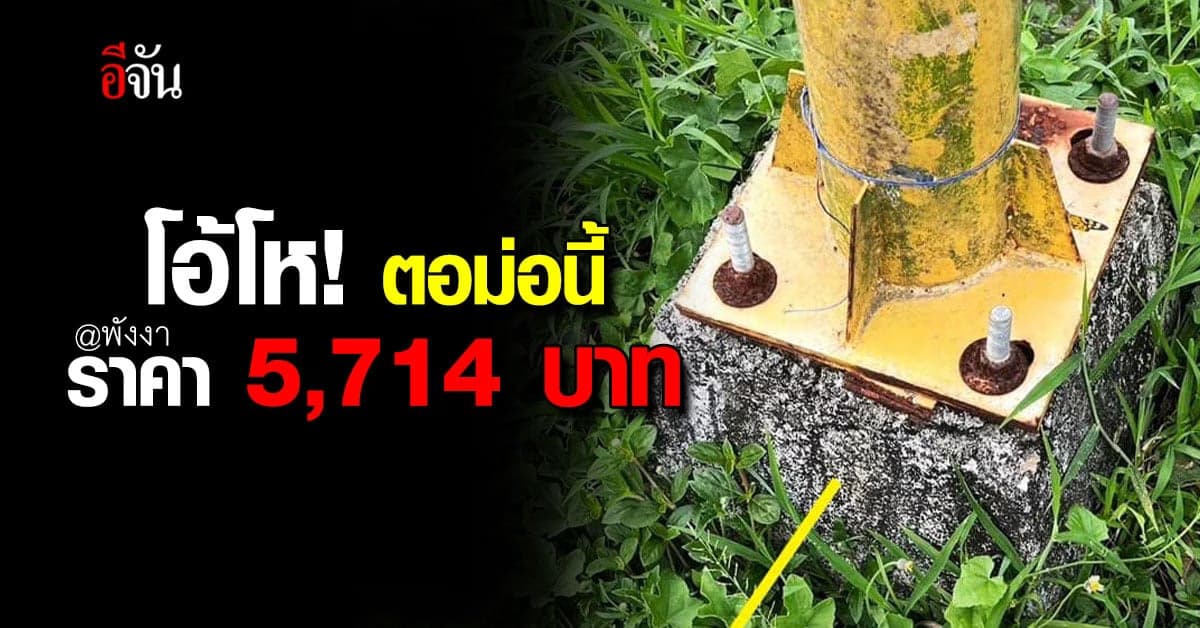 หมาเฝ้าบ้าน แฉอีก ตอม่อยึดเสาไฟฟ้า ที่พังงา ราคาก้อนละ 5 พันกว่าบาท!