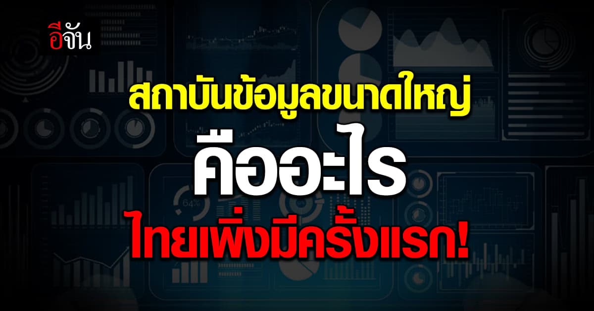 สถาบันข้อมูลขนาดใหญ่ คืออะไร ทำไมต้องมีบิ๊กดาต้าของประเทศไทย