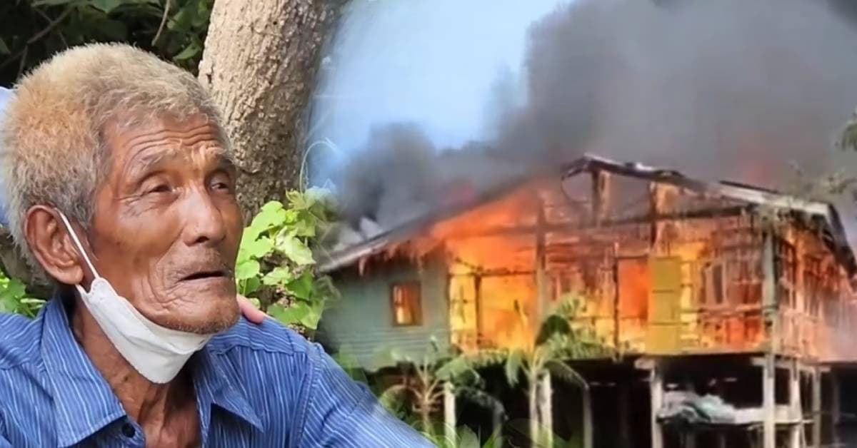 บีบหัวใจ ไฟไหม้บ้านคลอกยาย ตาทำได้เพียงนั่งมอง