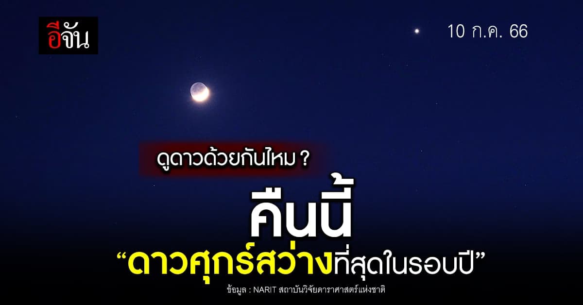 ครั้งแรกของปี ดาวศุกร์สว่างที่สุด