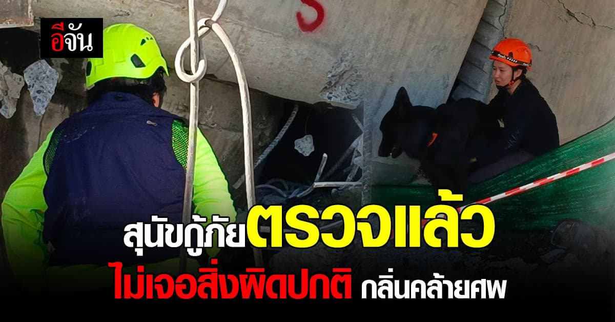 สุนัขกู้ภัย เข้าตรวจสอบ ไม่เจอสิ่งผิดปกติ คล้ายกลิ่นศพ