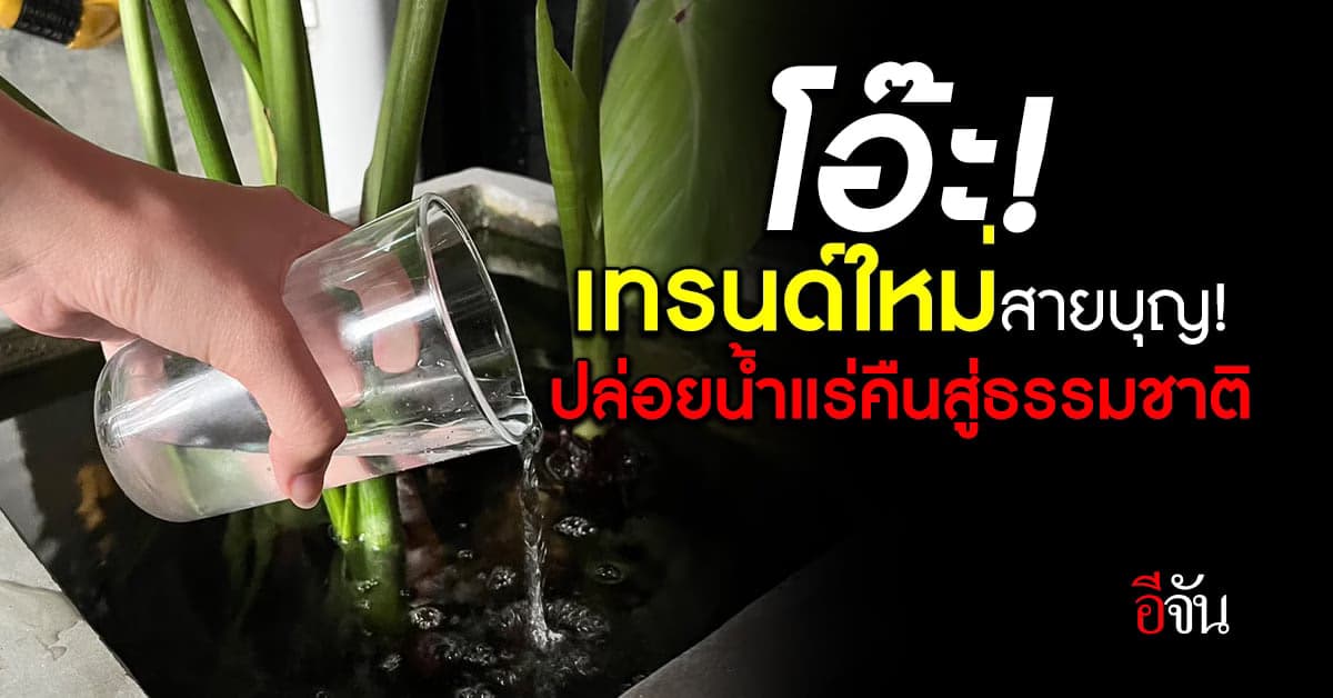 เทรนด์ใหม่สายบุญ! จีนปล่อยน้ำแร่คืนสู่ธรรมชาติ