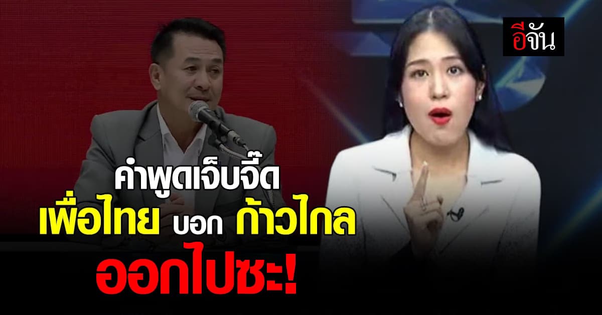 ช่อ พรรณิการ์ เผยคำพูดเจ็บ เพื่อไทย บอก ก้าวไกล ออกไปซะ