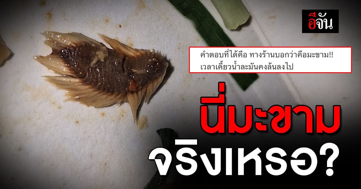 ขนลุก! สาวเจอตัวประหลายในผัดไทย แจ้งร้านร้านตอบเป็นมะขาม