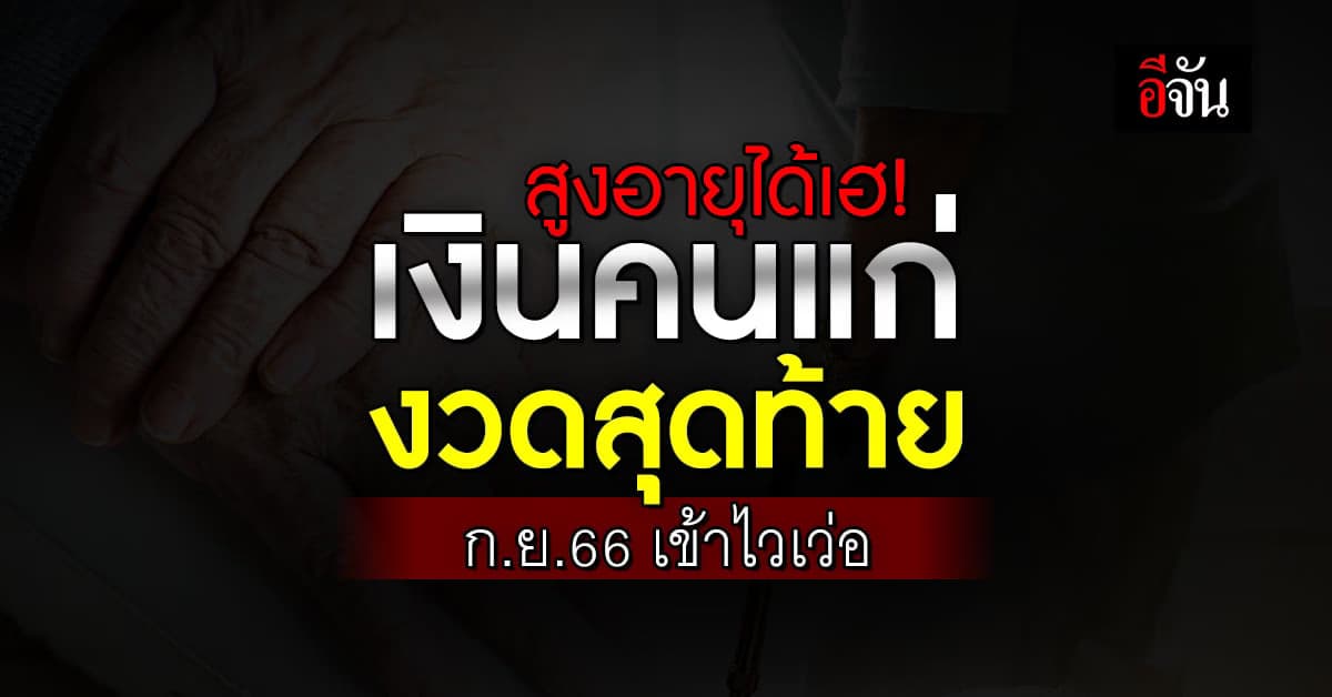 เงินคนแก่ งวดสุดท้าย เดือน ก.ย.66 เข้าเร็วกว่าปกติ เช็กเลยเข้าวันไหน?