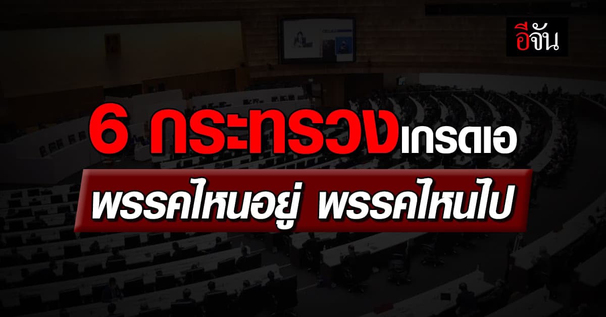 เปิดโผ 6 กระทรวงเกรดเอ พรรคไหนอยู่ พรรคไหนไป