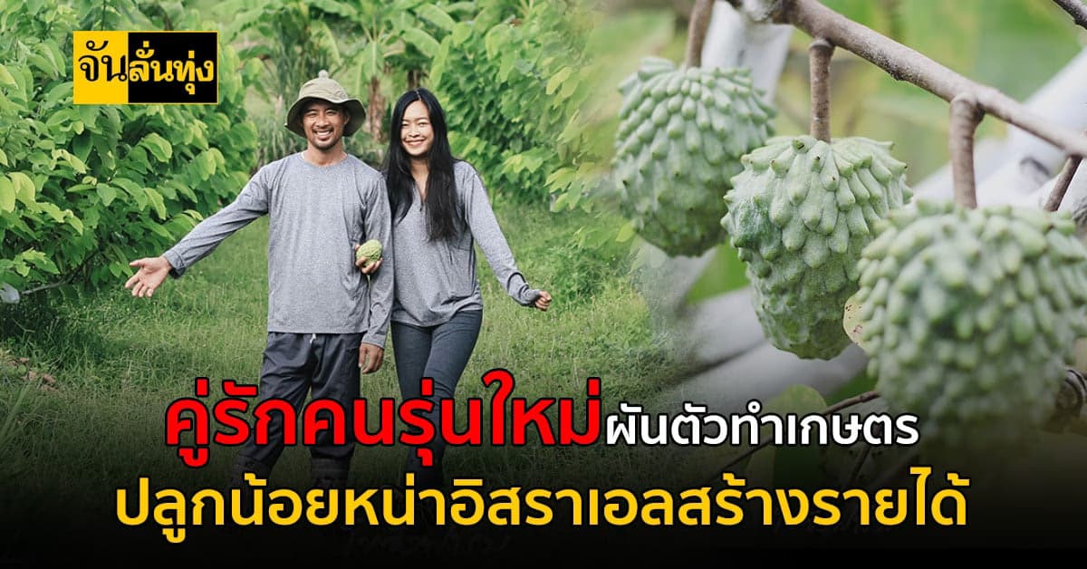คู่รักเกษตรกร สร้างได้ต่อเดือนหลักหมื่น จากการปลูกน้อยหน่าอิสราเอล