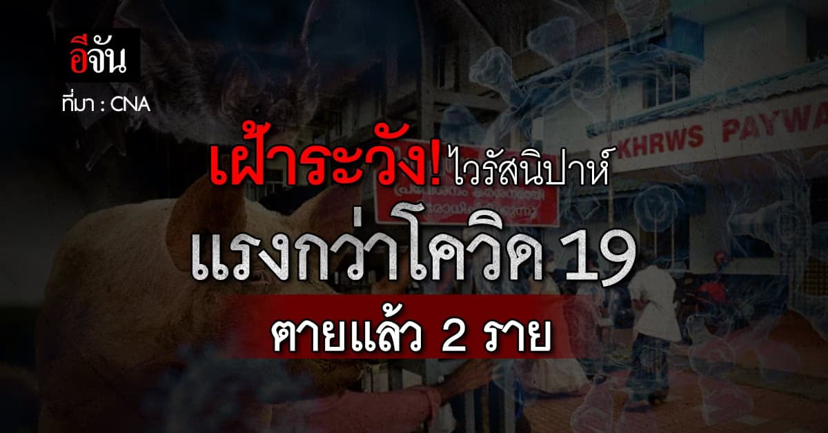 เฝ้าระวัง! อินเดีย ติดไวรัสนิปาห์ ตายแล้ว 2 ราย ต้องสงสัยอีก 2 คน