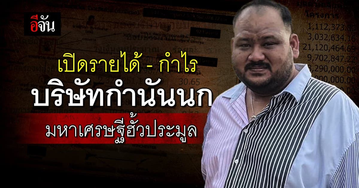 เปิดรายได้ – กำไร บริษัทกำนันนก