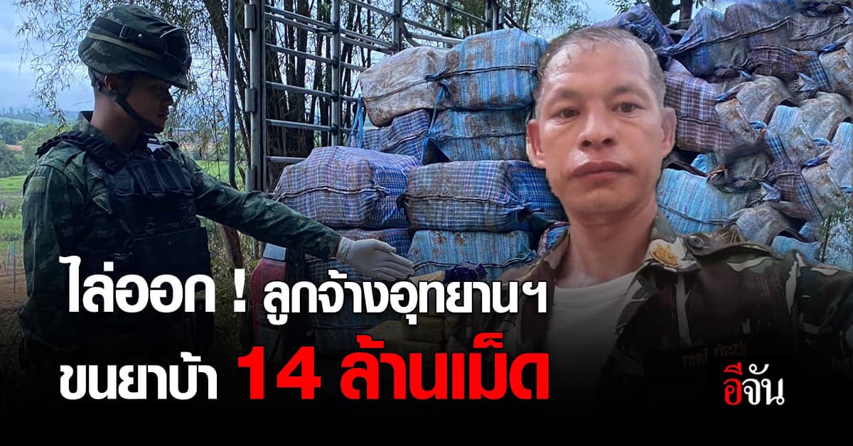 จับลูกจ้างอุทยานฯ ขนยาบ้า 14.7 ล้านเม็ด