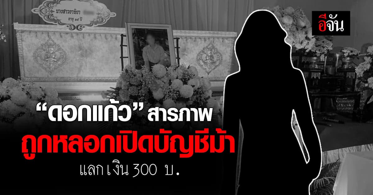 ดอกแก้ว รับสารภาพ ถูกหลอกเปิดบัญชีม้า แลกเงิน 300 บ.