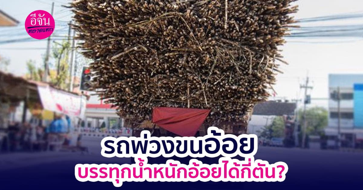 รถพ่วงขนอ้อย บรรทุกน้ำหนักอ้อยได้กี่ตัน?