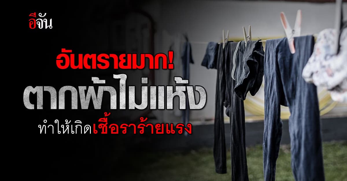 อันตราย! ตากผ้าไม่แห้งทำให้เกิดเชื้อราร้ายแรง เสี่ยงปอดอักเสบรุนแรง