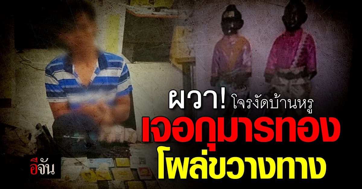 โจรแสบงัดบ้านหรู เจอกุมารทอง โผล่ขวางทางกลางวันแสกๆ