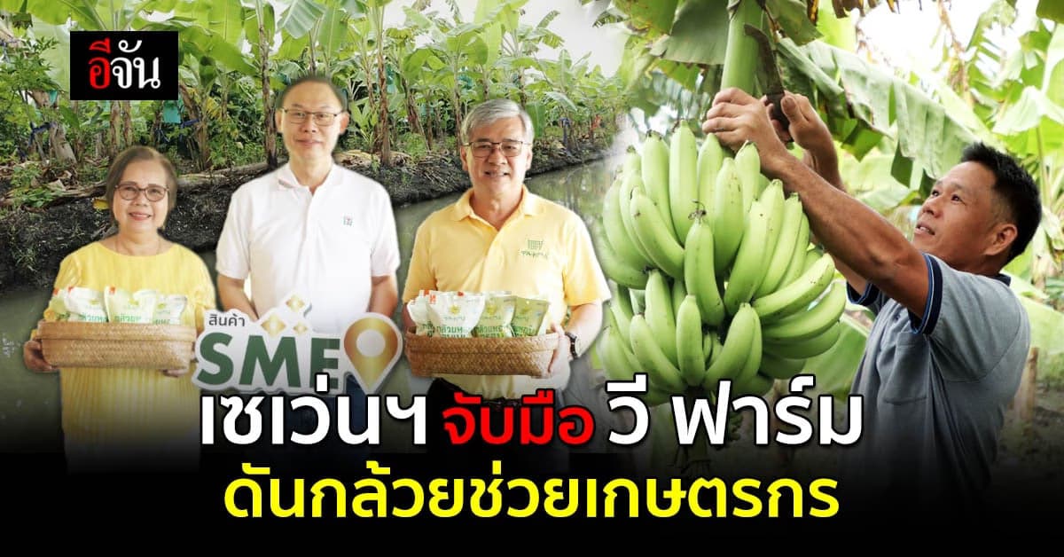 เซเว่นฯ จับมือ วีฟาร์ม ดันกล้วยช่วยเกษตรกร ภายใต้แบรนด์ วีฟาร์ม ตะกร้า