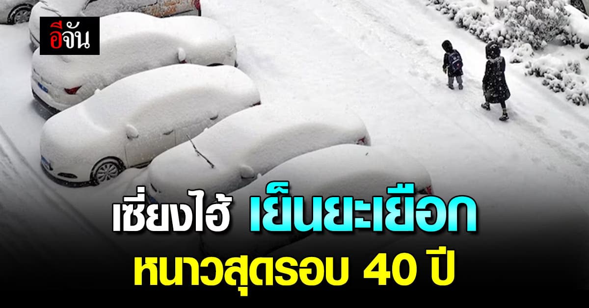 เซี่ยงไฮ้ เย็นยะเยือก หนาวสุดรอบ 40 ปี กรมอุตุฯ เตือนประชาชนรับมือ