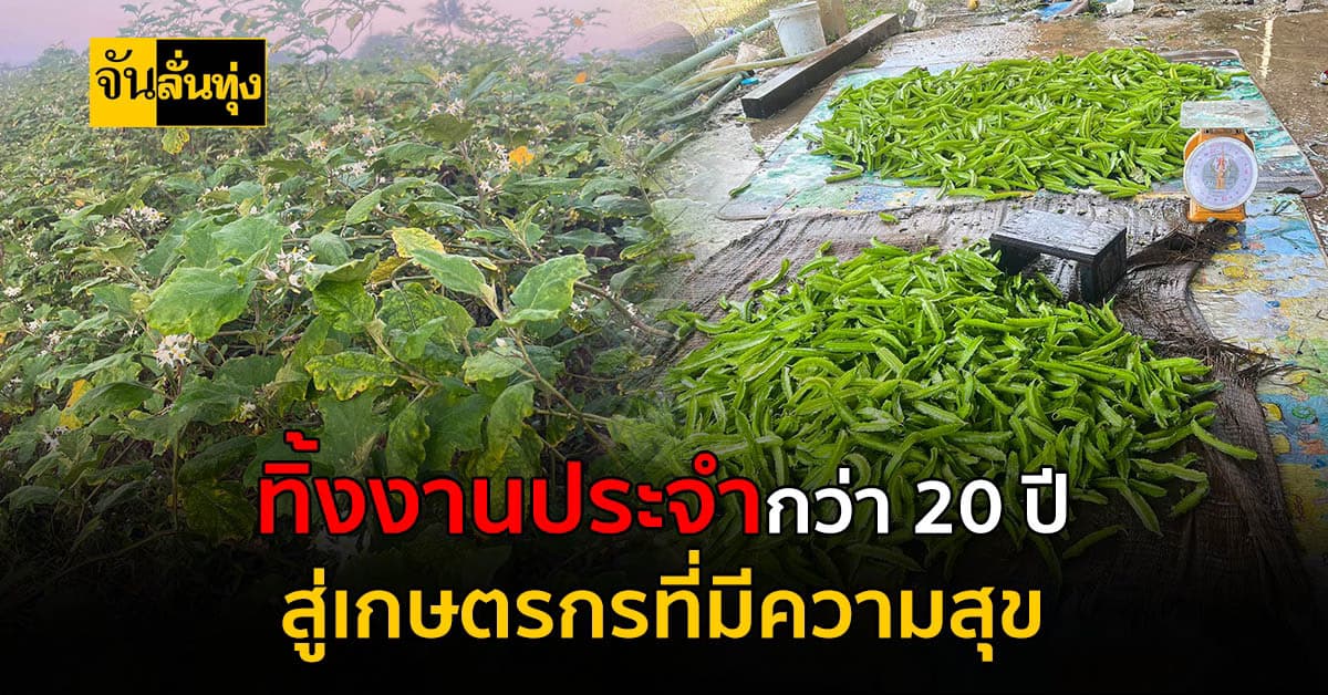 ลาออกมาทำเกษตร ที่สร้างเงินหลักพันต่อวัน