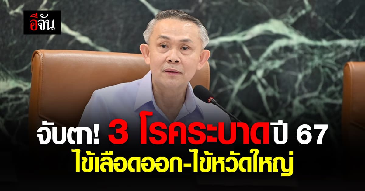 จับตา! 3 โรคระบาดปี 67 โควิด-ไข้เลือดออก-ไข้หวัดใหญ่