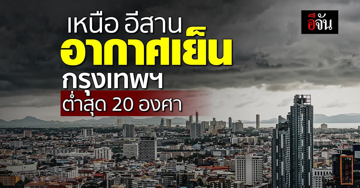 พยากรณ์อากาศวันนี้ 12/2/2567 เหนือ อีสานอากาศเย็นตอนเช้า ภาคใต้เจอฝน