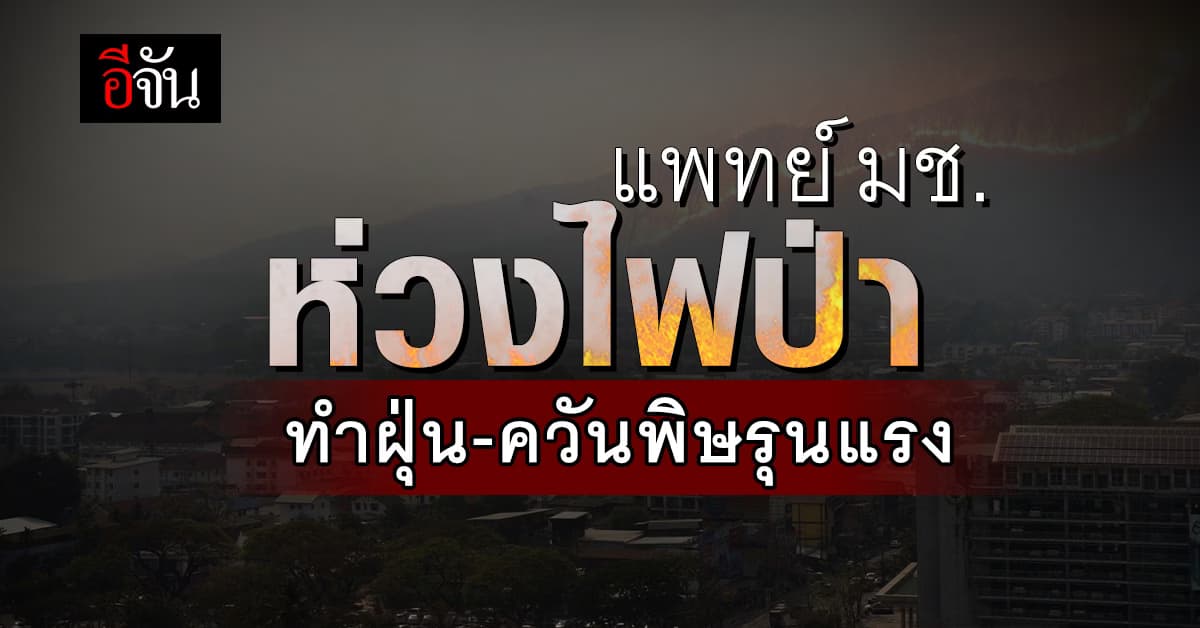 แพทย์ มช. ห่วงไฟป่า ทำฝุ่น-ควันพิษรุนแรง ส่งผลสุขภาพระยะยาว