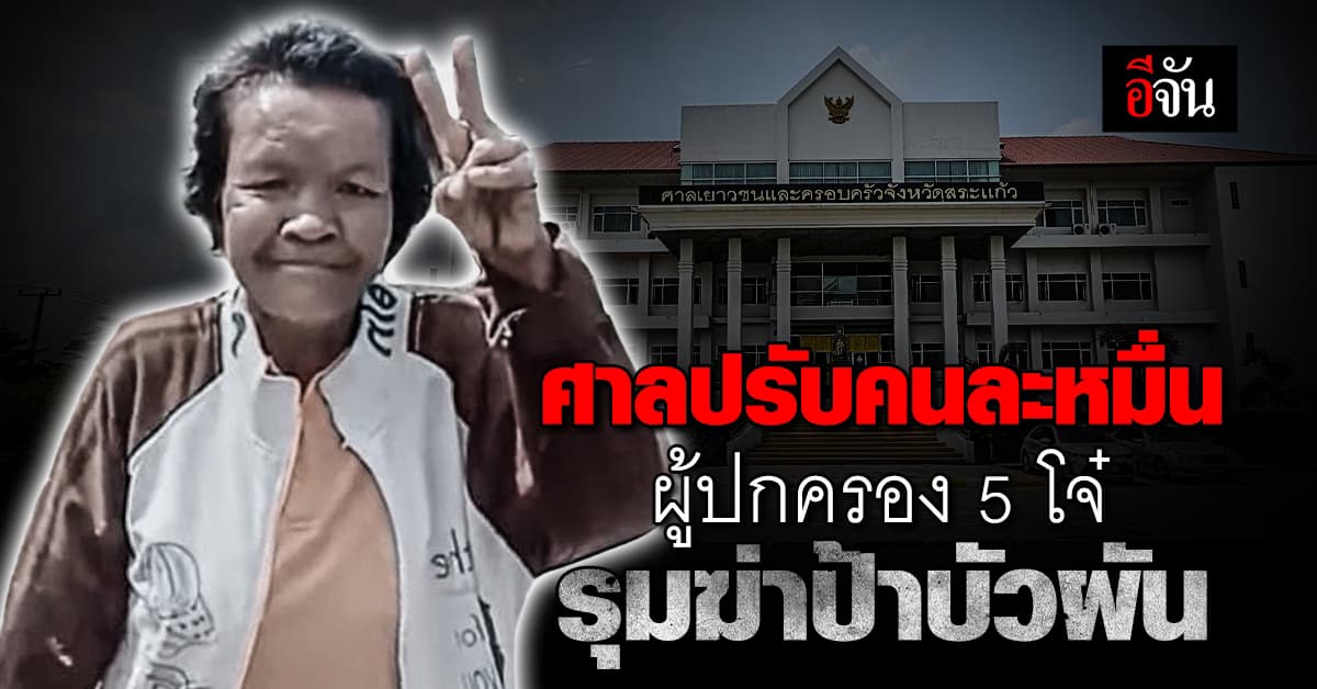 ศาลสั่งปรับผู้ปกครอง 5 โจ๋ รุมฆ่าป้าบัวผัน คนละหมื่น