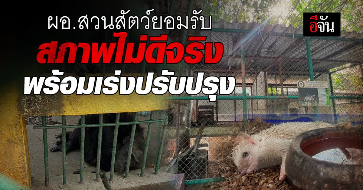 ผอ.สวนสัตว์ รับ สภาพที่เห็น เป็นสภาพจริง ขอบคุณชาวเน็ตที่แนะนำ จะปรับปรุงโดยเร็ว
