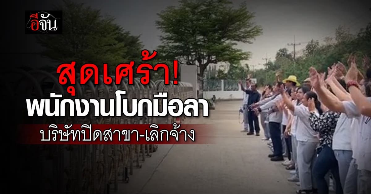 ฉากเรียกน้ำตา! พนักงานโบกมือลา หลังบริษัทปิดสาขา-เลิกจ้าง 