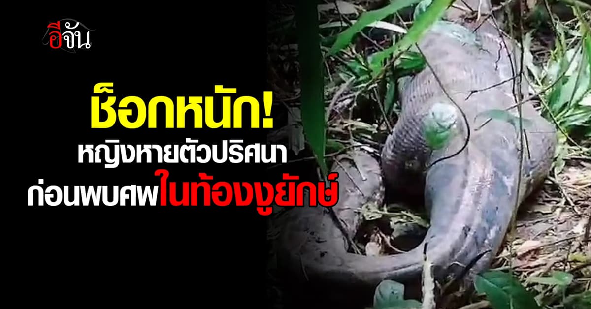 ช็อก! หญิงวัย 50 ปี หายตัวปริศนา ก่อนพบศพอยู่ในท้องงูยักษ์