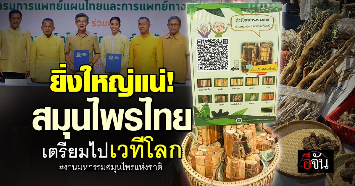 สธ. จับมือ ตลาดไท ทำ MOU มุ่งยกระดับ สมุนไพรไทย สู่เวทีโลก