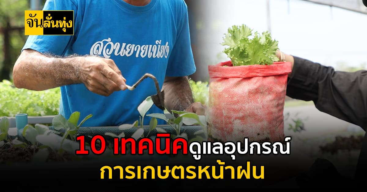 10 เทคนิคดูแลอุปกรณ์การเกษตรในหน้าฝน ให้ทนทาน ใช้งานได้นาน ไม่เป็นสนิม