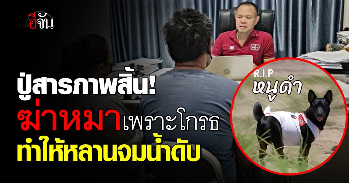 ปู่สารภาพสิ้น! ฆ่าหมาเพราะโกรธ ที่ทำให้หลานชายวัย 2 ขวบ จมน้ำดับ