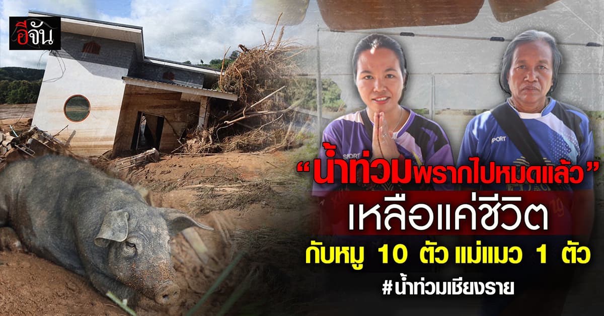 น้ำพรากไปหมดแล้ว เหลือเพียงชีวิต ให้สู้ต่อ : น้ำท่วมเชียงราย